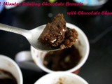 2 Minutes Microwave Drinking Chocolate Brownie with Chocolate Chunks