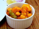 Aloo Chole ki Sabji ~ Easy Side Dish for Poori