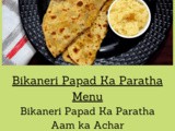 Bikaneri Papad Ka Paratha Menu