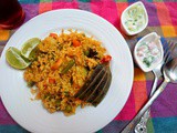 Chettinad Vegetable Biryani ~ Tamil Nadu Special | How to Make Chettinad Vegetable Biryani | Indian Cooking Challenge - February