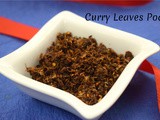 Curry Leaves Powder Recipe | Karuveppilai Podi