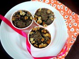 Eggless Dark Chocolate Walnut Cupcake