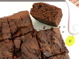 Eggless Double Chocolate Caramel Brownie