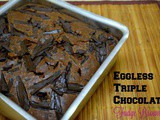 Eggless Triple Chocolate Fudge Brownie