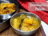 Gummadikaya Pulusu ~ Vegetarian Lunch Thali