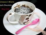 Microwave 1 Minute Dark Chocolate Mug Cake ~ Easy Mug Dishes