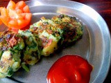 Palak Aloo Kebab | Spinach Potato Patties