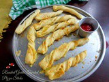 Roasted Garlic Twisted Pizza Sticks