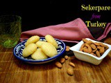 Sekerpare | Eggless Turkish Soft Cookies in Sugar Syrup