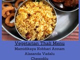 Summer Special South Indian Vegetarian Menu