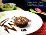 Triple Chocolate Cupcake With Chocolate Ganache ~ Microwave and Eggless