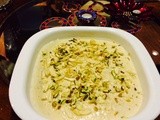 Pistachio's and saffron rice  pudding (Kheer)