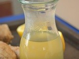 Ayurvedic drink with ginger, lemon and honey