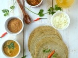 Dosa with green gram dal and brown rice