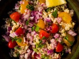 Quick and healthy quinoa salad with yogurt-mint dressing