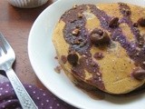 Eggless Chocolate chip cookies pancakes