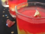 Fruit custard in a glass