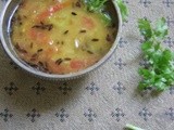 Moong dal soup with cumin and pepper