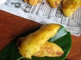 Plantain fritters/Pazham bhajji