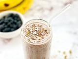 Banana Berry Oats Breakfast Smoothie Recipe | Banana Oats Breakfast Smoothie - Better Than Overnight Oats