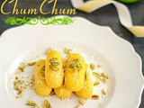 Bengali Chum Chum Recipe | Chom Chom Sweet Recipe | Malai Chum Chum Recipe ~ Spicy Treats' 4th Blog Anniversary