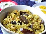 Brinjal Black Eye Peas Biryani