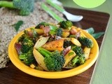 Broccoli Potato Fry / Potato Stir Fry With Broccoli / Potato Varuval With Broccoli