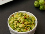 Brussel Sprouts Poriyal | Brussel Sprouts Stir Fry With Moongdal | Indian Brussel Sprouts Recipe