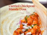 Curried Chickpeas Masala Dosa