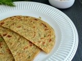 Dill Leaves Paratha / Dill Lachha Paratha / Dill Layered Paratha Recipe