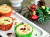 Eggless Tutti Frutti Muffins Recipe | Easy Christmas Fruit Cake | Eggless Dry Fruit & Nuts Muffins