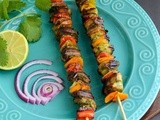 Hariyali Chicken Kebab / Palak Chicken Kabab  - Chicken Appetizer Recipe