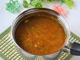 Kothamalli Rasam / Cilantro Rasam / Cilantro Soup With Garlic