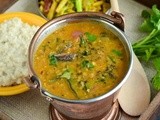 Masoor Dal Sambar / Masoor Dal Sambar Using Pressure Cooker / Pressure Sambar