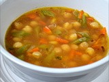 Mixed Veg n Chickpeas Clear Soup