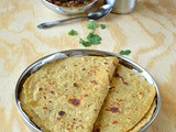 Moongdal Aloo Paratha / Dal Potato Paratha / Mashed Potato Lentil Paratha