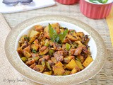 Potato Capsicum Stir Fry / Potato Fry / Varuval