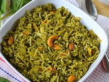 Quick Palak Rice / Spinach Rice