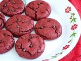 Red Velvet Chocolate Chip Cookies | Red Velvet Cookies | Christmas Cookies
