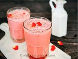 Rose Milk Recipe / Easy 2 Ingredients Rose Milk / Rose Milk Basil seeds Drink