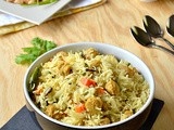 Soya Chunks Pulao / Soya Chunks Pulao Using Yogurt(Curd) - Easy & Quick Lunch Box Recipe