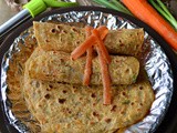 Spring Onion Carrot Paratha