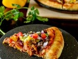 Vegetarian Mexican Pizza / Mexican Pizza Recipe / Homemade Mexican Black Bean Pizza