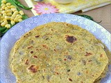 Whole Wheat Corn Adai n Carrot Raitha