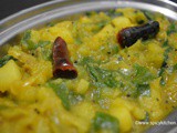 Aloo palak curry | potato palak | side dish for chapathi