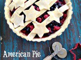 American Pie with Blueberries, Raspberries, Stars and Stripes