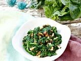 Garlicky Spinach with Walnuts