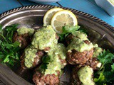 Greek Feta Meatballs with Pistachio Mint Pesto (Keto, Paleo, Friendly)