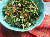 Kale and Apple Salad with Golden Raisins, Maple Vinaigrette