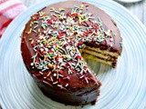 Keto Birthday Cake, Grain Free Yellow Cake with Chocolate Frosting